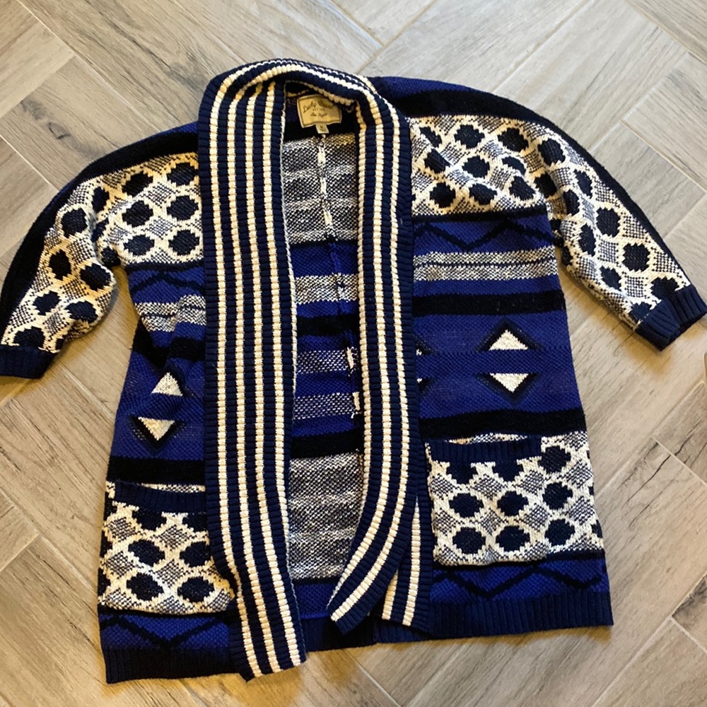 Lucky brand cardigan medium pockets, 3/4 sleeves